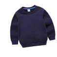 thumbnail image 1 of Ecqkame Oversize Sweatshirt for Children Kids Crew Neck Long Sleeve Pullover Sweater Baby Solid Winter Casual Clothes Dark Blue 7-8 Years on Clearance, 1 of 4