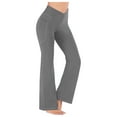 thumbnail image 1 of Ecqkame Pants for Women High Waisted Comfy Stretchy Business Work Casual Summer Pants Women's Pants Gray M on Clearance, 1 of 5