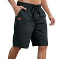 thumbnail image 1 of Ecqkame Shorts for Men Solid Color Loose Casual Comfortable Drawstring Elastic Waisted Workout Shorts Men Short Navy XXXXL, 1 of 7