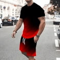 thumbnail image 1 of Ecqkame Summer Men Sets Shorts OutfitsMen Casual Round Neck T-Shirt 3D Print Short Sleeve Blouse And Pants Set Red XXXXL, 1 of 5