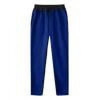 Ecqkame Sweatpants for Men Color Block Drawstring Casual Loose Pants Straight Leg Athletic Comfort Elastic Waist Trousers Blue XXXL
