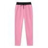 Ecqkame Sweatpants for Men Color Block Drawstring Casual Loose Pants Straight Leg Athletic Comfort Elastic Waist Trousers Pink XXL