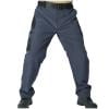 Ecqkame Tactical Cargo Pants for Men Ripstop Waterproof Stretch Work Pants with Packets Zipper Relaxed Utility Outdoor Trousers Gray XL