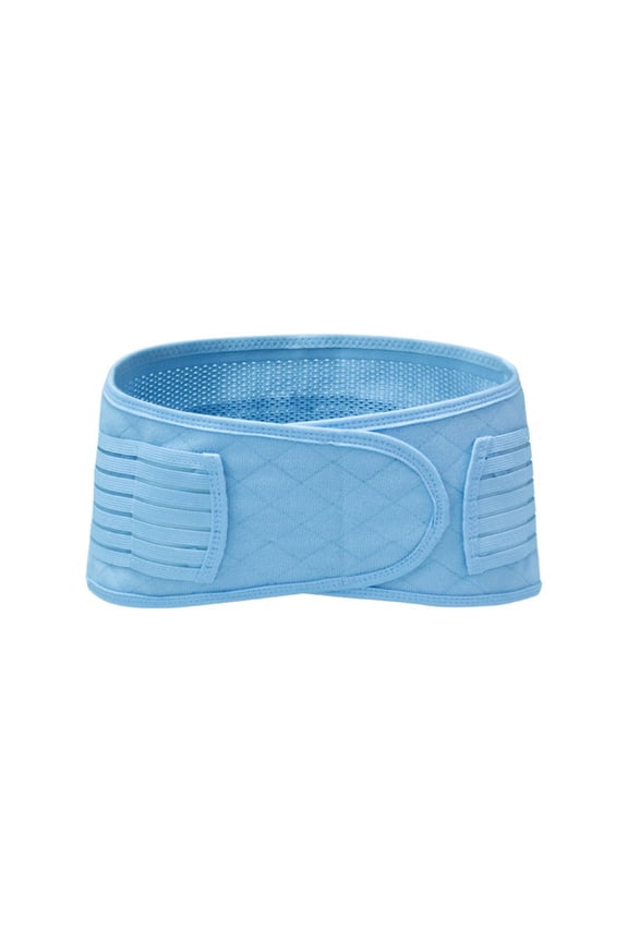 Waist Trainer Belt Waist and Lower Back Support Belt Breathable Mesh Tummy Control Body Shaper with Wrap for Women & Men Light Blue M
