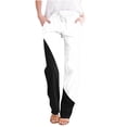 thumbnail image 1 of Ecqkame Wide Leg Pants Woman Loose Casual Breathable Elastic Waist Solid Color Flowy Drawstring Sweatpants Women Black B XL on Clearance, 1 of 4