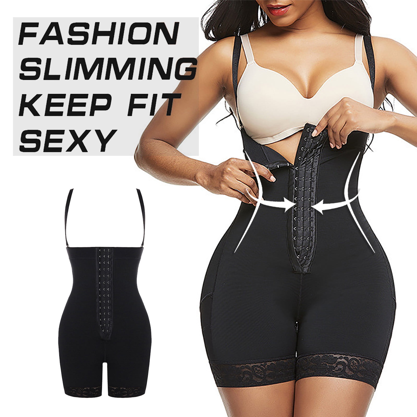 Slimming Belt Cincher Shaper Waist Trainer Modeling Waist Shapewear Body  Shapeware Yummy Plummy (Black, XXL)