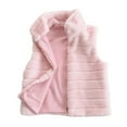thumbnail image 1 of Ecqkame Women Winter Warm Fuzzy Fleece Vests Coat Jacket Women's Solid Color Stand Collar Faux Jacket Top Pink XXXL, 1 of 6