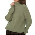Ecqkame Women's Fashion Sweater Long Sleeve Casual Ribbed Knit Winter