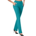 thumbnail image 1 of Ecqkame Work Pants Women Summer Stretchy Solid Color Lightweight Business Work Pants Women's Pants Sky Blue XL, 1 of 5