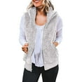 thumbnail image 1 of Ecqkame Women's Fleece Vest Clearance Womens Fall Winter Sleeveless Coat Zip Up Warm Jackets Outerwear With Pockets Gray L, 1 of 5