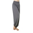 thumbnail image 1 of Ecqkame Women's High Waisted Sweatpants Clearance Women's Loose High Waist Wide Leg Pants Workout Out Leggings Casual Trousers Yoga Gym Pants Dark Gray L, 1 of 5