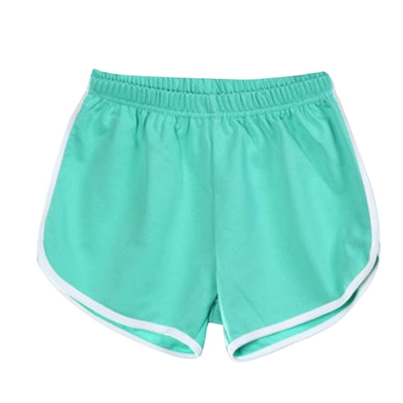 Ecqkame Womens Casual Sports Shorts Elastic Waist Drawstring Elastic Waist Striped Shorts Summer Workout Gym Athletic Running Short Mint Green XXL
