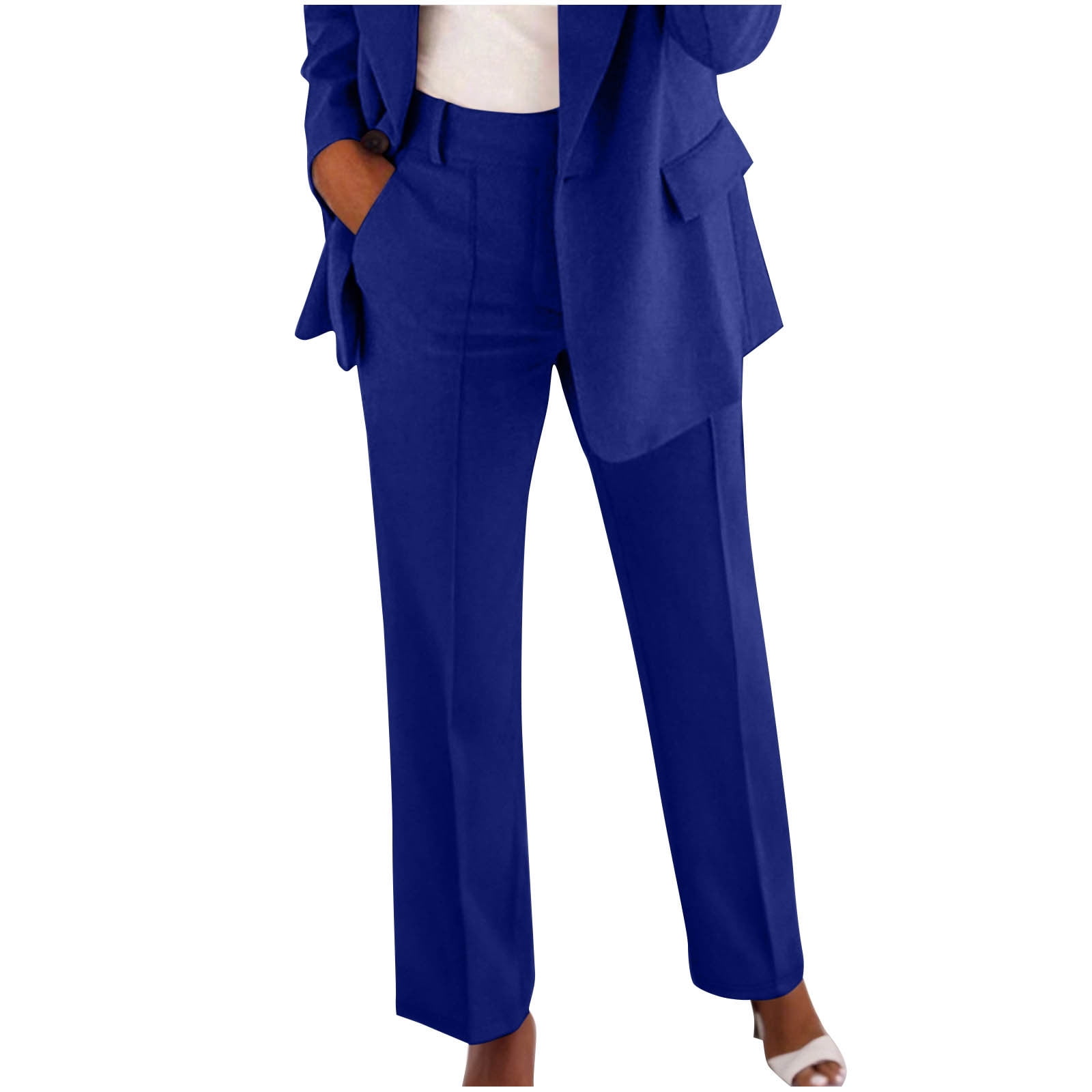 Essnce Color-blocked High-waisted Straight-leg Pants main image 1