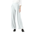thumbnail image 1 of Ecqkame Womens Wide Leg Pants Palazzo Elastic High Waist Casual Loose Trousers Lightweight Everyday Long Pant with Pockets White XXXXL, 1 of 7