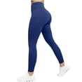 thumbnail image 1 of Ecqkame Yoga Leggings for Women Spring Fall High Waisted Soft Butt Lifting Tummy Control Gym Pants with Pocket Dark Blue M, 1 of 9