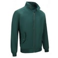 thumbnail image 1 of Ecqkame Zip Up Sweatshirt for Men Casual Stand Collar Loose Sweater Jogging Athletic Sweatshirts F-Green L on Clearance, 1 of 4