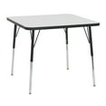 thumbnail image 1 of 36in x 36in Square Dry-Erase Thermo-Fused Adjustable Activity Table Black/Black - Toddler Ball, 1 of 2