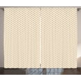 thumbnail image 1 of Ambesonne Ecru Curtains 2 Panel Set, Pastel Tones Simplistic Stars, 108" x 84", Ecru and Champagne, 1 of 3
