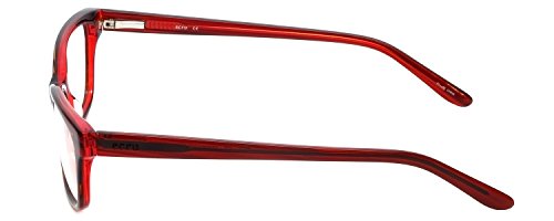 Ecru Designer Reading Glasses Beck in Red +0.25