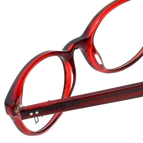 Ecru Designer Reading Glasses Daltrey in Red +3.00