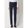 thumbnail image 1 of Ecru Designs Mid Waist Solid Stretch Crepe Pant-INDIGO / S, 1 of 12