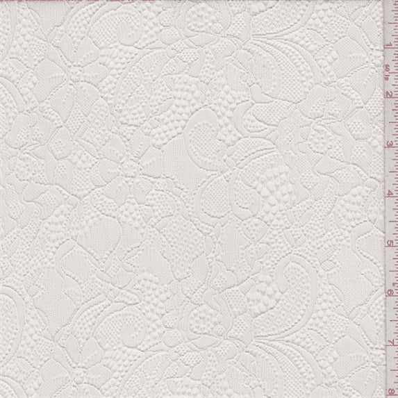 Ecru Floral Lace, Fabric By the Yard