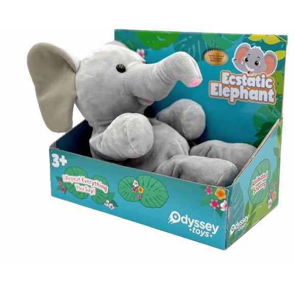 Ecstatic Elephant Interactive Plush Toy, Talking and Dancing, with Sound Effects and Movement