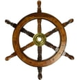 thumbnail image 1 of Ectoria 18" Ship Wheel Wooden: Pirate Boat Nautical Fishing, 1 of 2