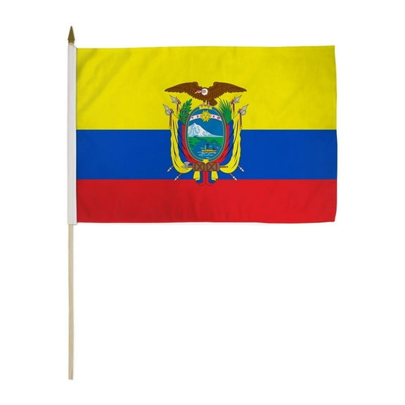 Ecuador 12x18in Stick Flag