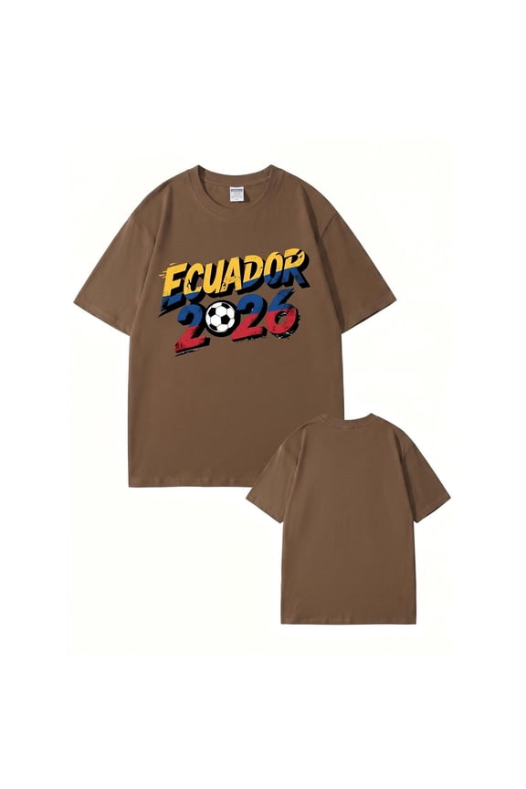 Ecuador 2026 Soccer Graphic T-Shirt, Premium 230gsm Heavyweight Cotton Tee, Unisex Casual Wear