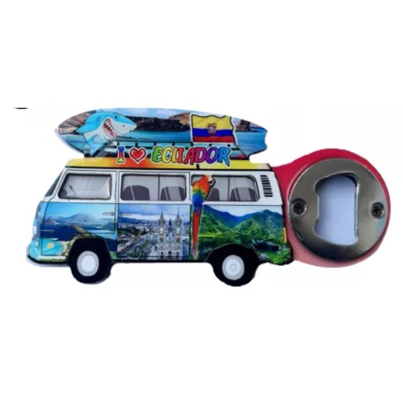 Ecuador Bottle Opener Fridge Magnet