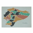 thumbnail image 1 of Ecuador Cutting Board, Colorful Political Map with Cartographic Cities Modernistic Round Shape Print, Decorative Tempered Glass Cutting and Serving Board, in 3 Sizes, by Ambesonne, 1 of 2