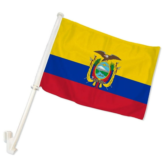 Ecuador Double-Sided Car Flag