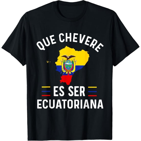 Ecuador Ecuadorian Flag Map Women Camiseta Para Mujer T-Shirt