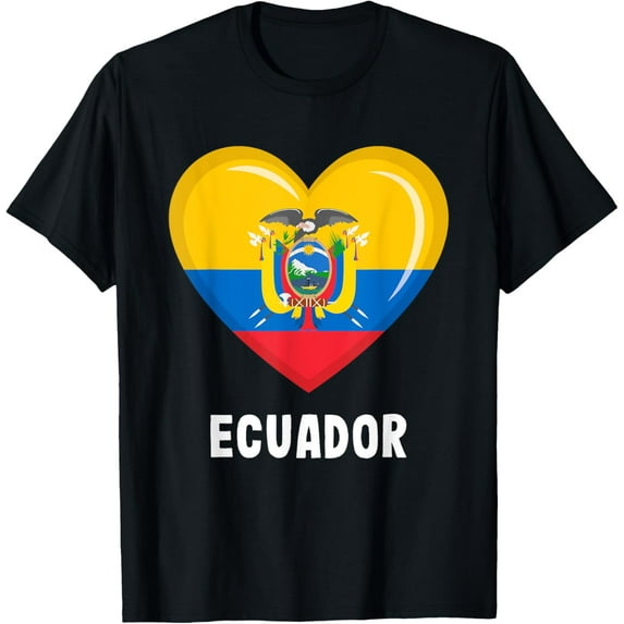 Ecuador Flag Jersey | Ecuadorian T-ShirtMen and women, Black T-shirt, size: Extra large S-4XL