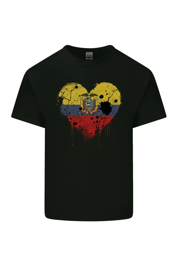 Ecuador Flag Love National Pride Football Supporter Unisex T-Shirt, up to size 5XL