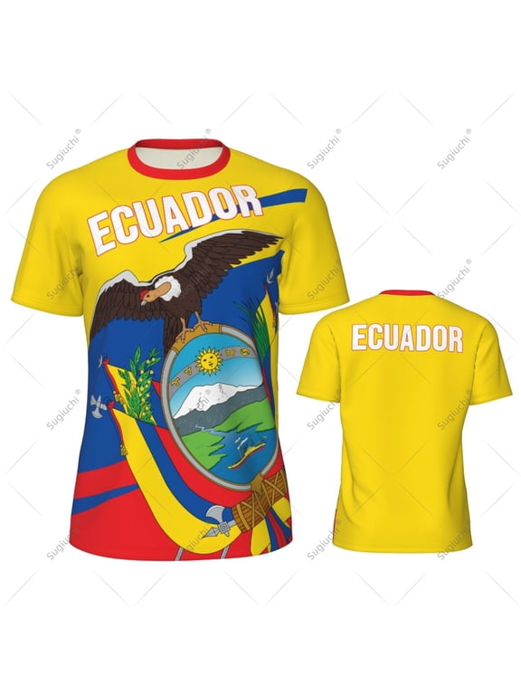 Ecuador Flag Men Sports T-shirt Women Tees jersey for Soccer Football Running Bike Tennis Fitness Fans