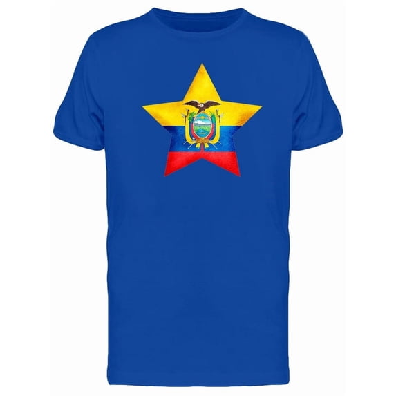 Ecuador Flag On Star Tee Men's -Image by Shutterstock