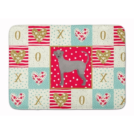 Ecuadorian Hairless Dog Love Machine Washable Memory Foam Mat Red