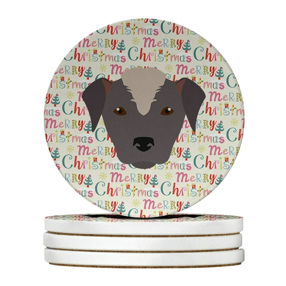 Ecuadorian Hairless Dog Merry Christmas Large Sandstone Coasters Pack of 4 4 in x 4 in