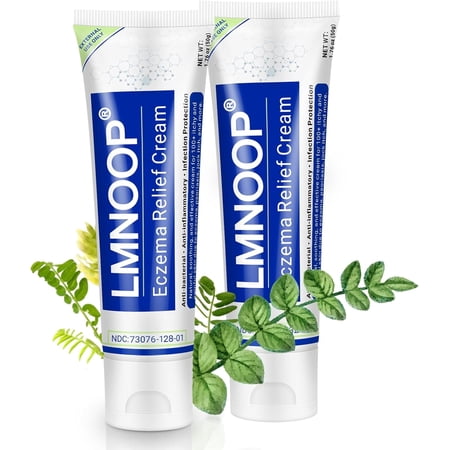 LMNOOP Eczema Cream for Dry, Itchy, Irritated, and Eczema Prone Skin, Maximum Strength Treatment Ointment for Rash, Psoriasis, Dermatitis 3.53 oz Pack of 2