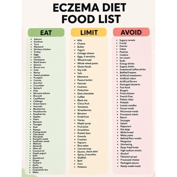 Food Subscription Eczema Diet Food List poster Canvas Wall Art for Decor poster - Walmart.com