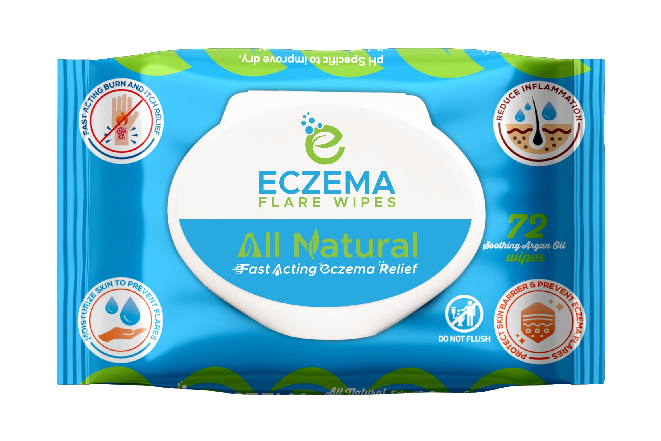 Eczema Flare Wipes Natural Relief, Reduced Inflammation, Protected
