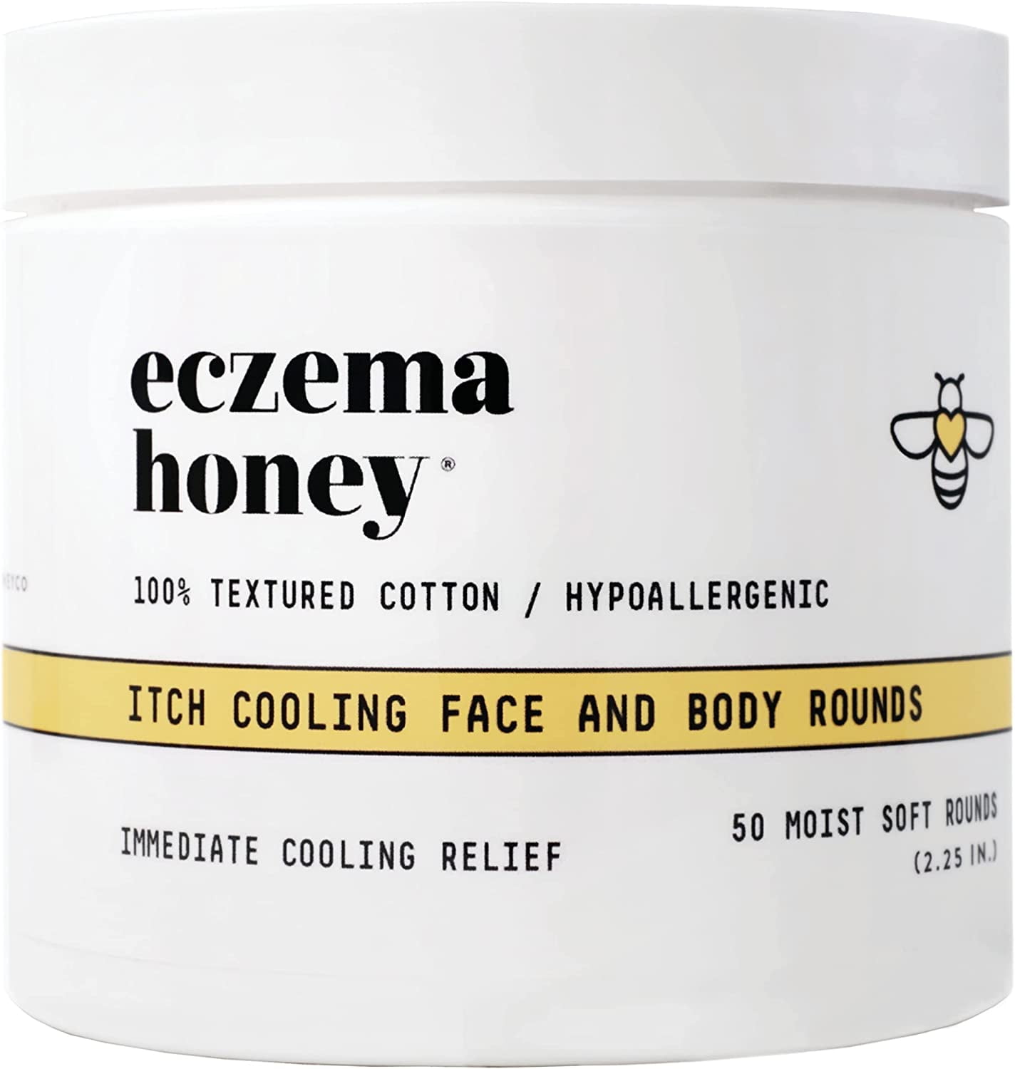 Eczema Honey Itch Cooling Face and Body Rounds Cotton Pads for Dry