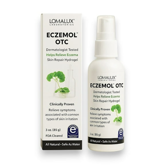 Eczemol OTC  3 fl. oz. Topical HydroGel - FDA Cleared Skin Healing Treatment For Eczema, First/Second Degree Burns, Skin Irritation, Cut/Wound Healing, Sunburn, Radiation Dermatitis, Skin Itching