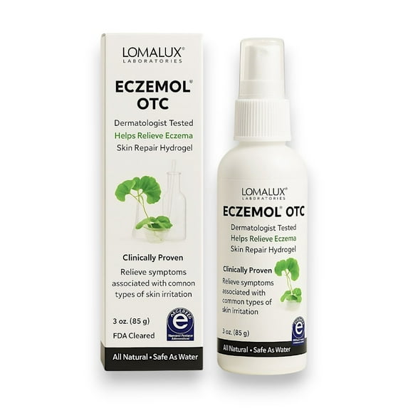 Eczemol OTC 3 fl. oz. Topical HydroGel - FDA Cleared Skin Healing Treatment For Eczema, First/Second Degree Burns, Skin Irritation, Cut/Wound Healing, Sunburn, Radiation Dermatitis, Skin Itching