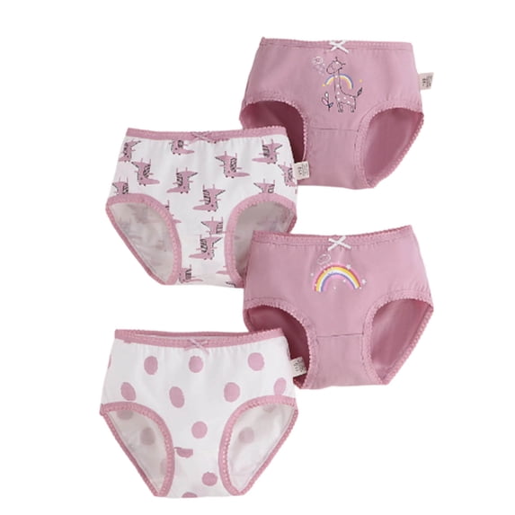 Eczipvz Toddler Girls Underwear Girls Underwear Cotton Brief Panties Light Purple 3-4 Years