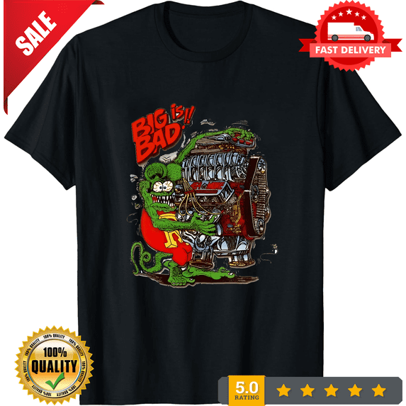 Ed Big Daddy Roth Rat Fink Outrageous Hot Rod Unisex T-Shirt Black Cotton PC1151, LIMITED EDITION-TH68615