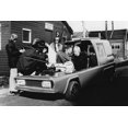 thumbnail image 1 of Ed Bishop and Wanda Ventham in UFO filming scene in S.H.A.D.O. Jeep 24x36 Poster, 1 of 1