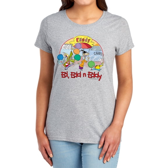 Ed EDD N Eddy Jawbreakers Women's T Shirt, Athletic Heather, 2X-Large